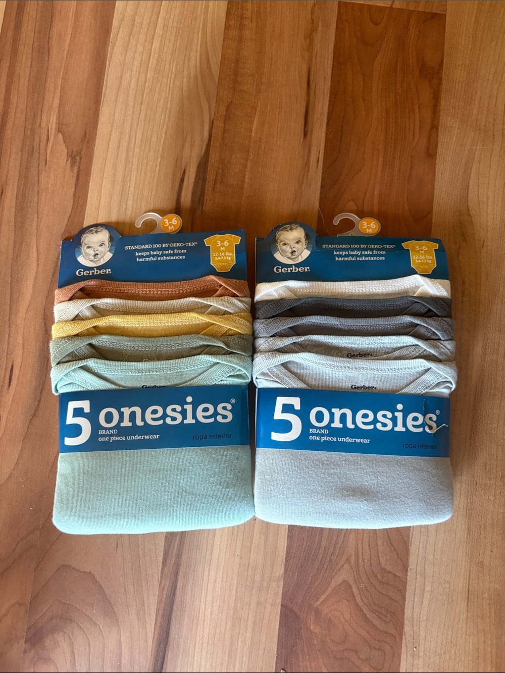 3-6m Gerber 10-Pack Baby Onesies Duo Set NWT